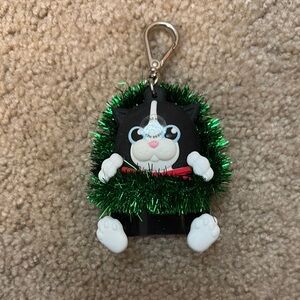 Bath and Body Works Christmas Cat Bag Charm & Hand Sanitizer Holder